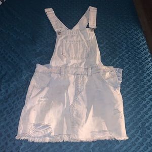 Light Wash Overall Dress